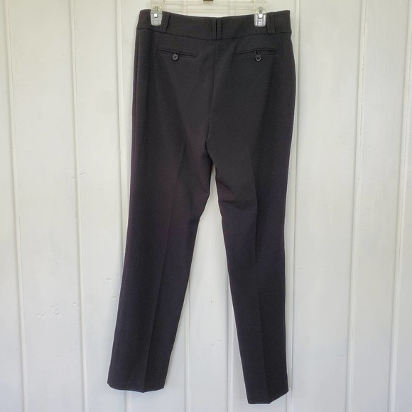 Anne Klein Black Pleat Front Straight Leg Women's Office Dress Pants Sz 6 - Picture 4 of 8